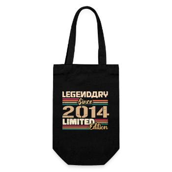 2014 Vintage 2014 Geburtstag geboren im Jahr 2014 - Geschenkbeutel für Flaschen - Schwarz - Vorne