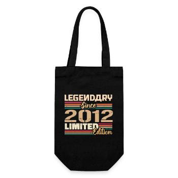 2012 Vintage 2012 Birthday Born in 2012 - Gift Bag for Bottles - black - Front