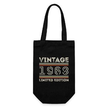 Vintage 1968 - Year 1968 Birthday Gift 1968 - Gift Bag for Bottles - black - Front