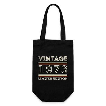 Jahrgang 1973 - Jahr 1973 Geburtstagsgeschenk 1973 - Geschenkbeutel für Flaschen - Schwarz - Vorne