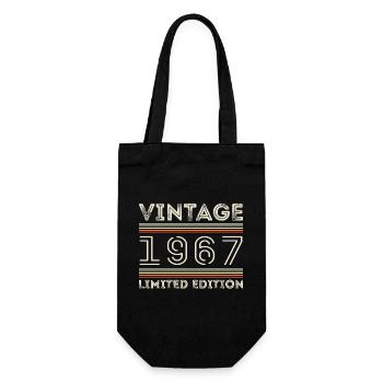 Jahrgang 1967 - Jahr 1967 Geburtstagsgeschenk 1967 - Geschenkbeutel für Flaschen - Schwarz - Vorne
