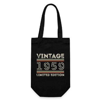 Vintage 1959 - Year 1959 Birthday Gift 1959 - Gift Bag for Bottles - black - Front