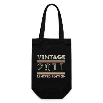 Millésime 2011 - Année 2011 Cadeau d’anniversaire 2011 - Sac à bouteille - noir - Devant