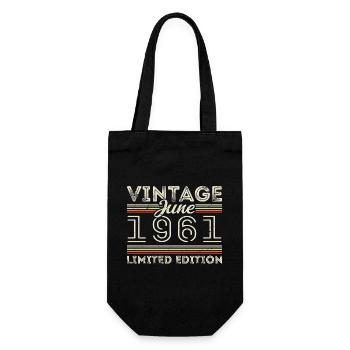 Juin 1961 Juin Anniversaire Présent Juin 1961 - Sac à bouteille - noir - Devant
