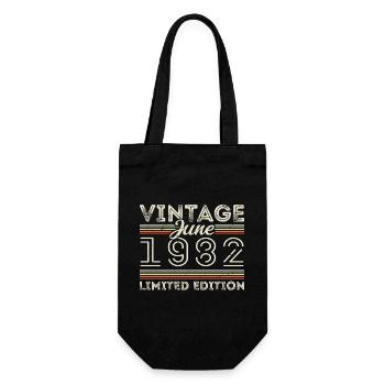 Juin 1982 Juin Anniversaire Présent Juin 1982 - Sac à bouteille - noir - Devant