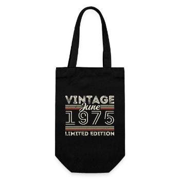 Juin 1975 Cadeau d’anniversaire de juin juin 1975 - Sac à bouteille - noir - Devant