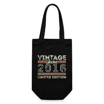 June 2016 June Birthday Gift June 2016 - Gift Bag for Bottles - black - Front