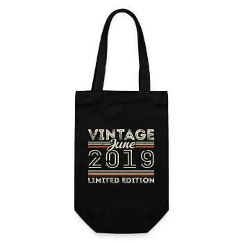 June 2019 June Birthday Gift June 2019 - Gift Bag for Bottles - black - Front