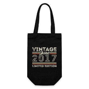 June 2017 June Birthday Gift June 2017 - Gift Bag for Bottles - black - Front