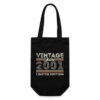 Juin 2001 Cadeau d’anniversaire de juin Juin 2001 - Sac à bouteille - noir - Devant