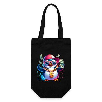 Penguin - Gift Bag for Bottles - black - Front