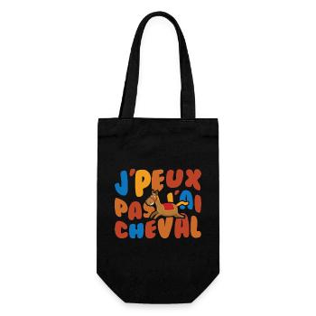 Je Peux Pas J'ai Cheval Retro Vintage - Sac à bouteille - noir - Devant