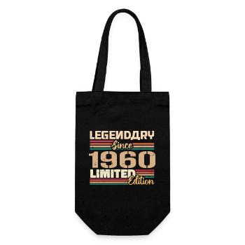 1960 Vintage 1960 Geburtstag geboren im Jahr 1960 - Geschenkbeutel für Flaschen - Schwarz - Vorne