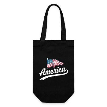 America Flag - Gift Bag for Bottles - black - Front