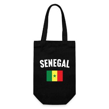 Senegal Flagge - Geschenkbeutel für Flaschen - Schwarz - Vorne