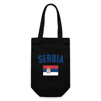 Drapeau de la Serbie - Sac à bouteille - noir - Devant