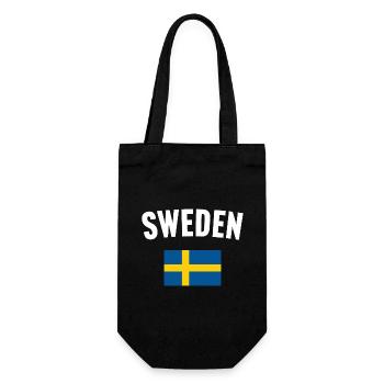 Schweden Flagge - Geschenkbeutel für Flaschen - Schwarz - Vorne
