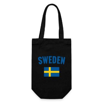 Schweden Flagge - Geschenkbeutel für Flaschen - Schwarz - Vorne