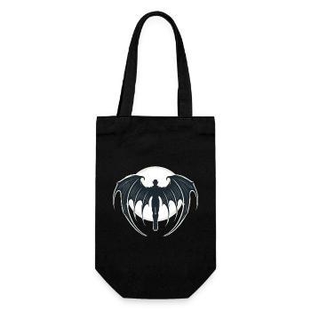 Vampir, Halloween, Mond - Geschenkbeutel für Flaschen - Schwarz - Vorne