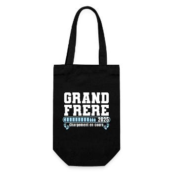 Grand Frère 2025 Cadeau Annonce Naissance Bébé - Sac à bouteille - noir - Devant