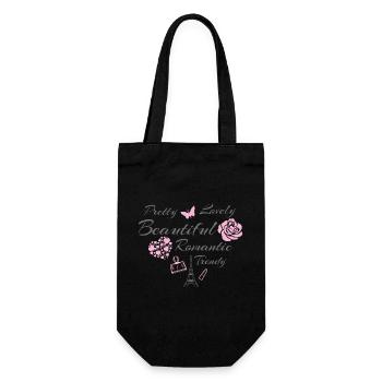 Beautiful romantic design - Gift Bag for Bottles - black - Front