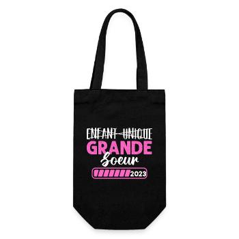 Future grande soeur 2023 annonce naissance cadeau - Sac à bouteille - noir - Devant