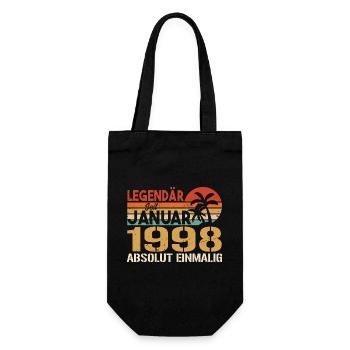 Cadeau d'anniversaire né en janvier 1998 - Sac à bouteille - noir - Devant