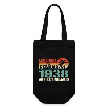 Birthday Gift - Vintage February 1938 - Gift Bag for Bottles - black - Front
