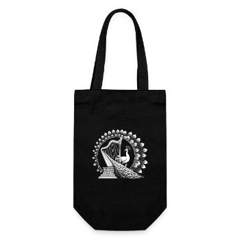 Peacock Harp Game - Gift Bag for Bottles - black - Front