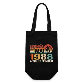 Legendary since May 1988 - Birthday in May 1988 - Gift Bag for Bottles - black - Front