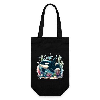 Orca Killer Whale - Gift Bag for Bottles - black - Front