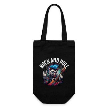 Cat Rock and Roll Guitarist - Gift Bag for Bottles - black - Front