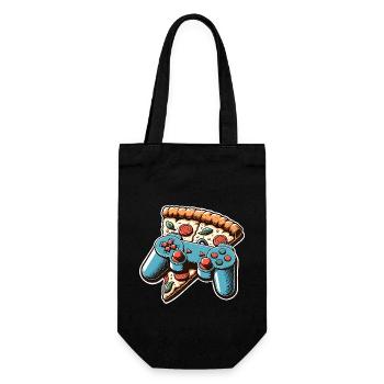 Pizza Gaming Gamer - Gift Bag for Bottles - black - Front