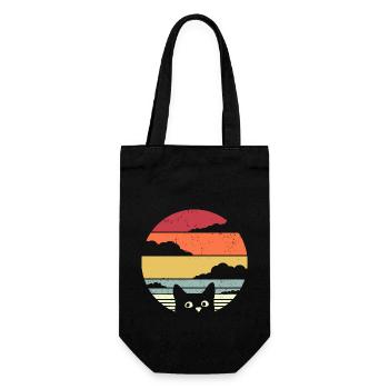 Cat Funny Graphic - Gift Bag for Bottles - black - Front