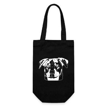 Schäferhund Mix - Geschenkbeutel für Flaschen - Schwarz - Vorne