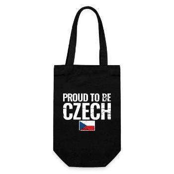 Proud To Be Czech Czech Republic Czech Flag - Gift Bag for Bottles - black - Front