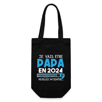 Je vais être papa en 2024 veuillez patienter... - Sac à bouteille - noir - Devant