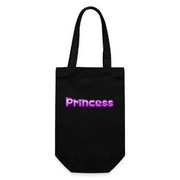 Text Princess - Geschenkbeutel für Flaschen - Schwarz - Vorne