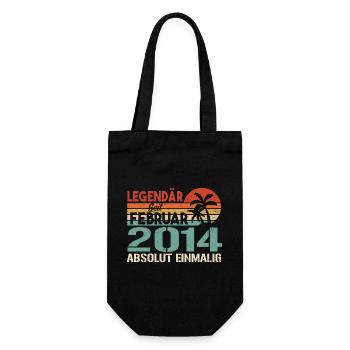Birthday Gift - Vintage February 2014 - Gift Bag for Bottles - black - Front