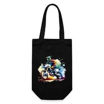 Motocross - Geschenkbeutel für Flaschen - Schwarz - Vorne