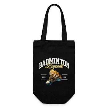 Badminton - Geschenkbeutel für Flaschen - Schwarz - Vorne