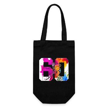 NUMBER 60 HOCKEY 60TH BIRTHDAY - Gift Bag for Bottles - black - Front