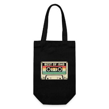 Best of 1940 Retro 85 Years Old 85th Birthday - Gift Bag for Bottles - black - Front