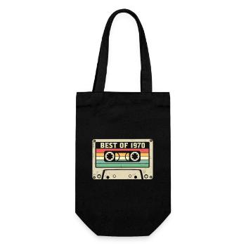 Best of 1970 Retro 55 Years Old 55th Birthday - Gift Bag for Bottles - black - Front