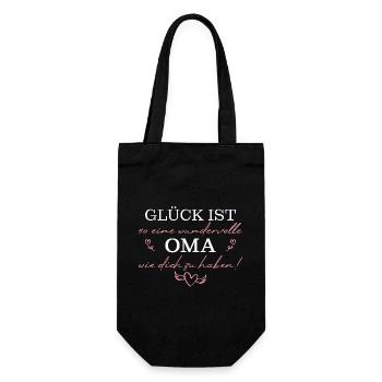 Wundervolle Großmutter Beste Oma - Geschenkbeutel für Flaschen - Schwarz - Vorne