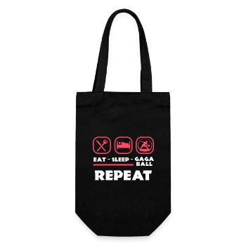 Eat Sleep Gaga Ball Repeat - Gift Bag for Bottles - black - Front