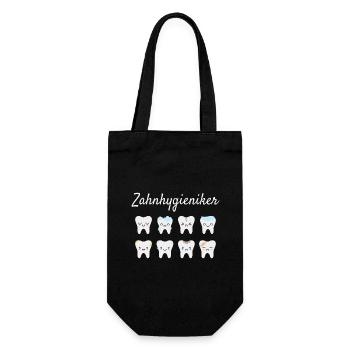 Zahnhygieniker - Geschenkbeutel für Flaschen - Schwarz - Vorne