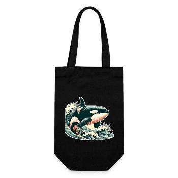 Orca Killer Whale - Gift Bag for Bottles - black - Front