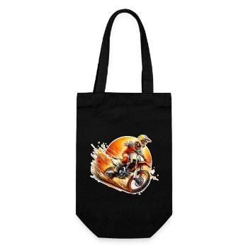 Motocross - Geschenkbeutel für Flaschen - Schwarz - Vorne