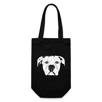 American Bulldog - Geschenkbeutel für Flaschen - Schwarz - Vorne